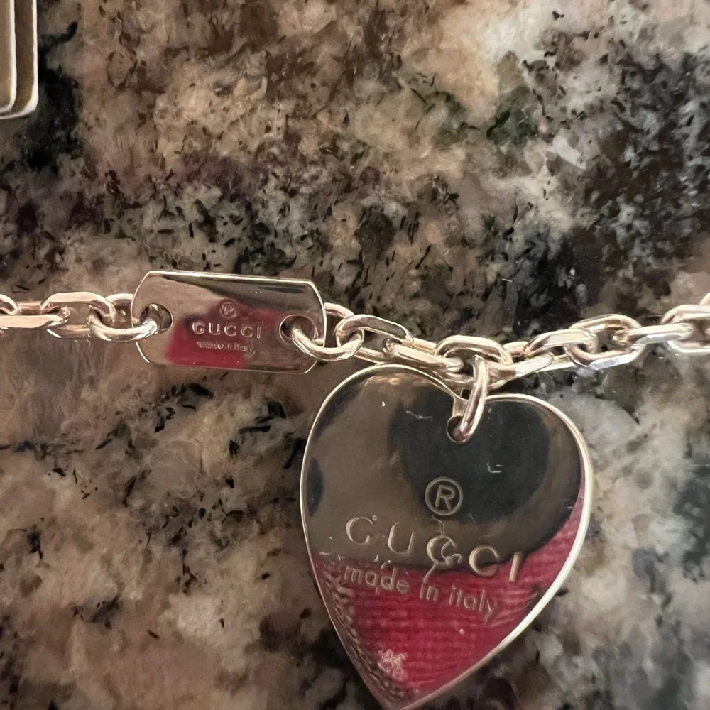 Gucci Trademark Silver Engraved Charm Bracelet - Picture 8 of 8